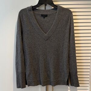 rag & bone Women's V-Neck Knit Sweater - Charcoal Gray